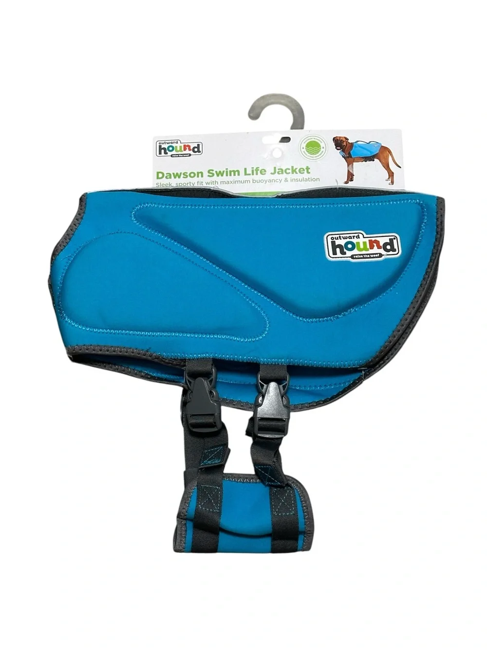 Large Dog Outward Hound Dawson Swim Life Vest Jacket bright blue floatation NWT